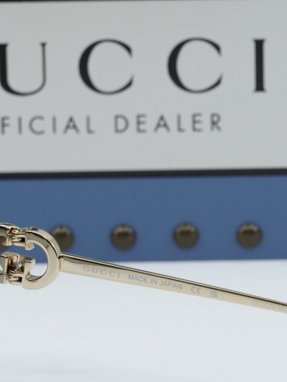 Gucci GG1322SA 001 Square Sunglasses - Gold/Grey Gradient - Picture 6 of 11